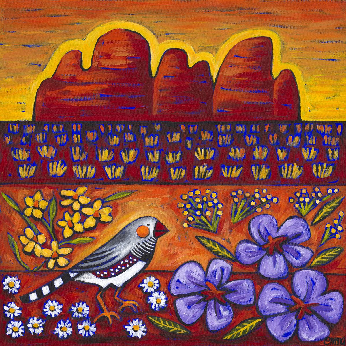 zebra-finch-at-kata-tjuta-print-emma-blyth-australian-made-art