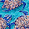 Green Turtle Tea Towel