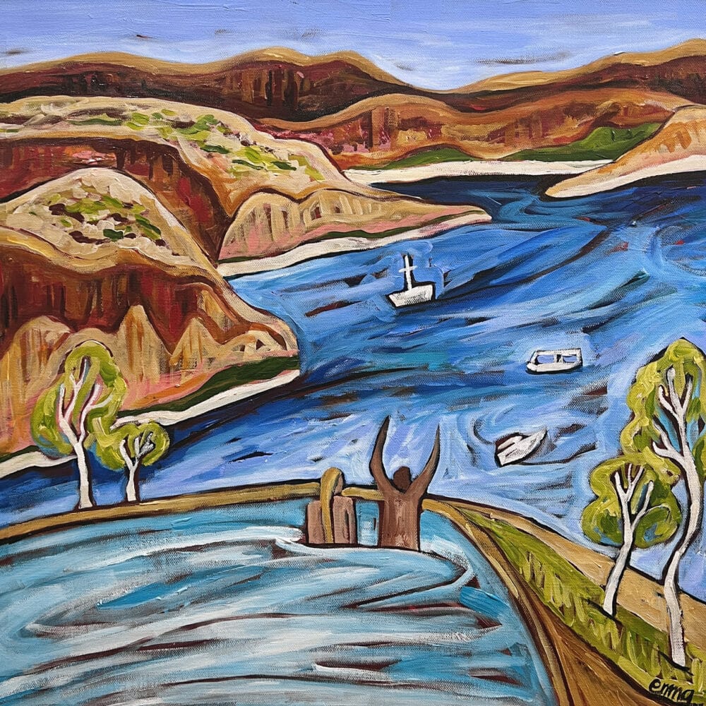 Lake Argyle Art Print 30cm