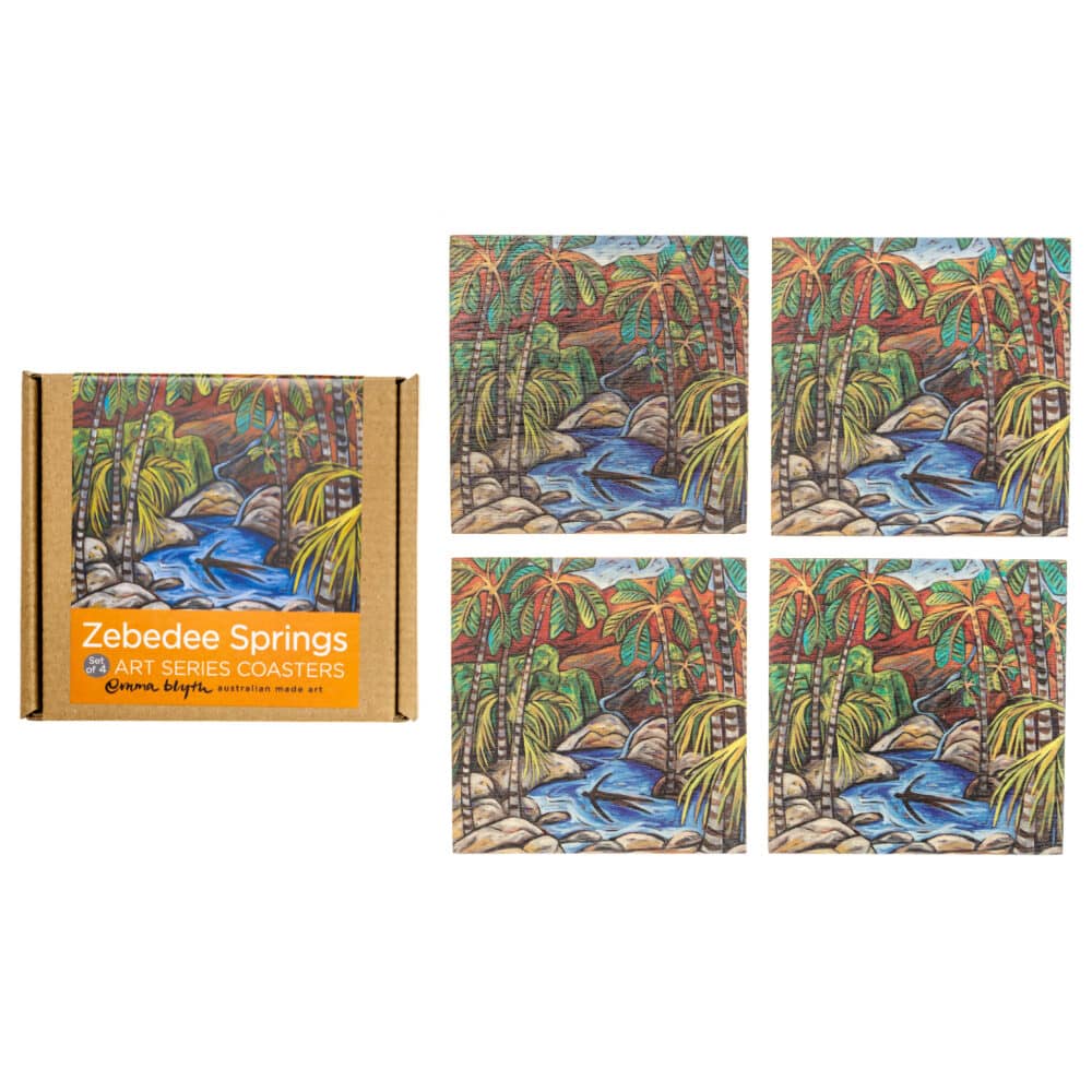 Zebedee Springs Coasters - set of 4